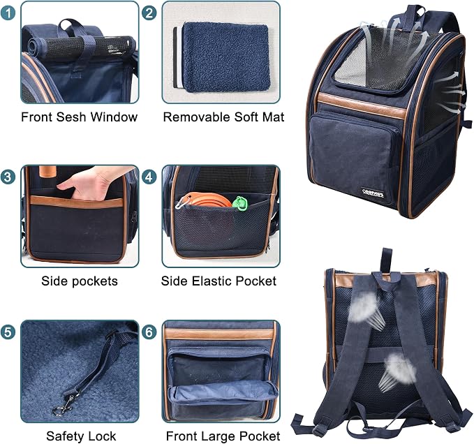 JESPET & GOOPAWS Pet Carrier Backpack - Image 2