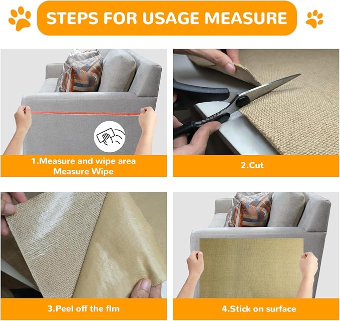 Jute 78.7"x15.8" Trimmable Cat Scratching Mat - Image 8