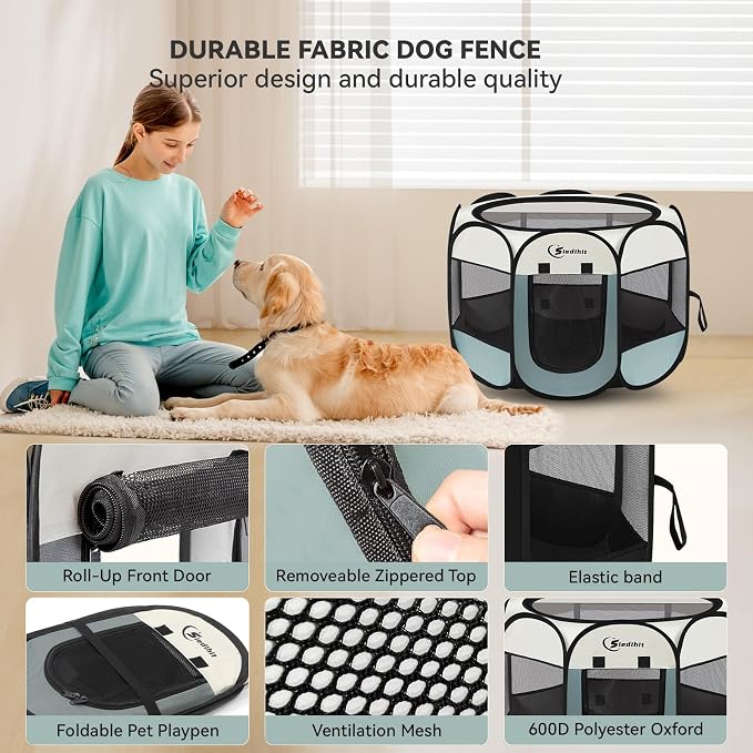 Large Dog Cat Playpen, Puppy Pet Playpen Indoor - Image 5