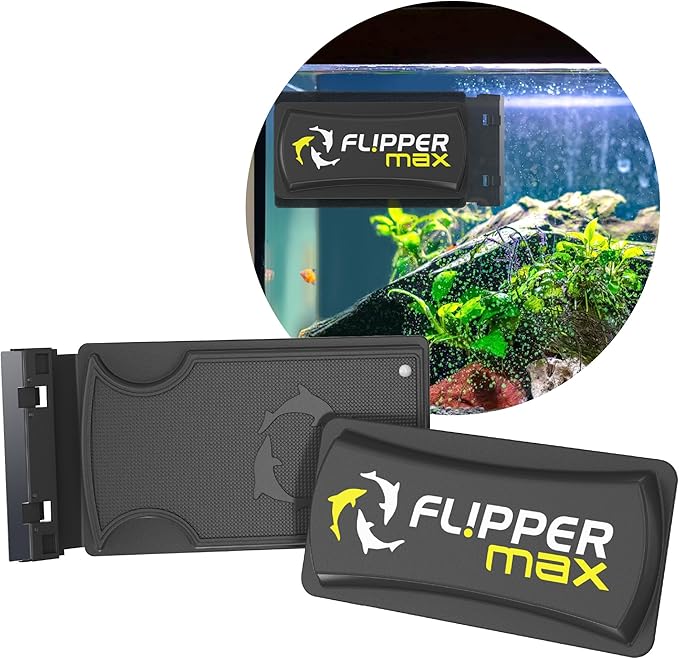 FLIPPER Max Magnetic Aquarium Glass Cleaner – 2-in-1 Scrubber and Scraper by FLPPER