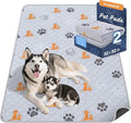 Washable Pee Pads for Dogs, 2 Pack Absorbent Reusable Training Dog Pads Pet by WanpeeGoo