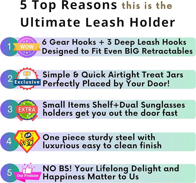 Dog Treat Holder For Wall Storage For Pets, Premium Pet Wall Organizer - Image 3