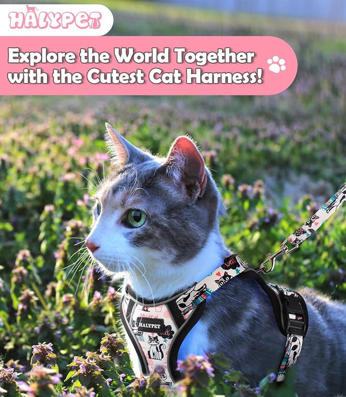 Halypet Cat Harness and Leash Set Cute Escape Proof Vest Harness - Image 2