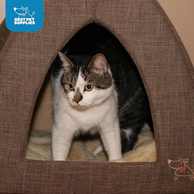 Best Pet Supplies Dog House Bed Crate Mat Tent Indoor Round Soft Plush - Image 5