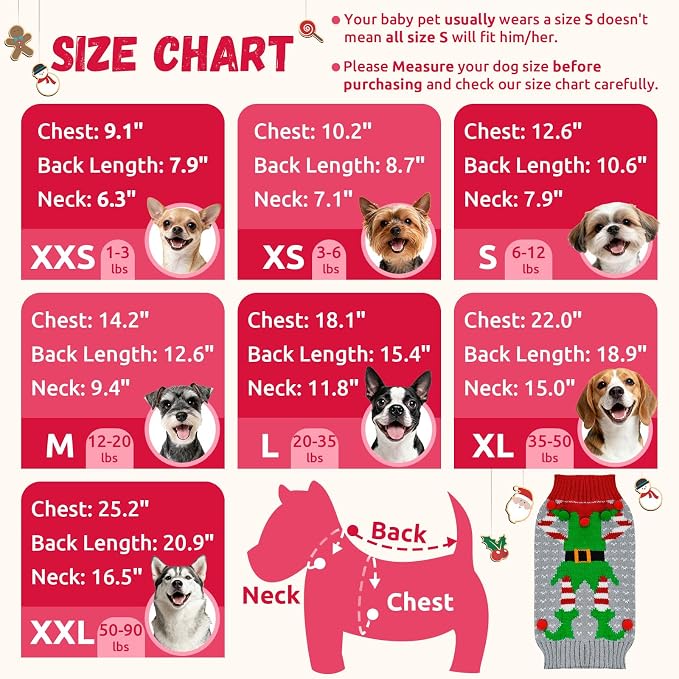 Dog Cat Ugly Christmas Sweater Boy Girl Xmas Pet Clothes Holiday Puppy Costume - Image 5