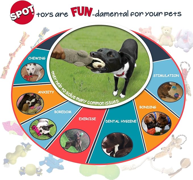 SPOT Sensory Ball Dog Toy for Soft Chewers – 3.25-Inch Durable TPR Rubber Ball - Image 10