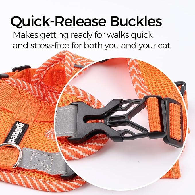 Cat Harness and Leash Escape Proof Medium Kitten Harness Bengal Cat Vest - Image 5