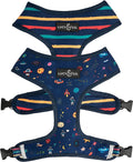 Lucy & Co. Space Doodle, Cute Reversible Dog Harness Walking Halter by LucyCo