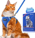 Halypet Cat Harness and Leash Set Escape Proof Soft Adjustable Cat Leash by DOMoreWithYourPet