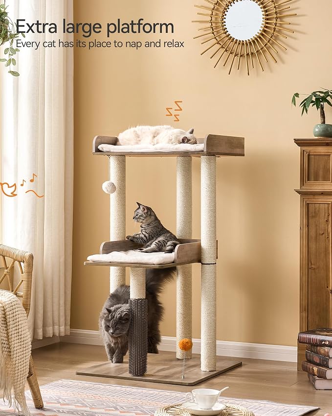 FourFurPets 43.7" Cat Tree, Modern Cat Tree Tower, Cat Tower - Image 3