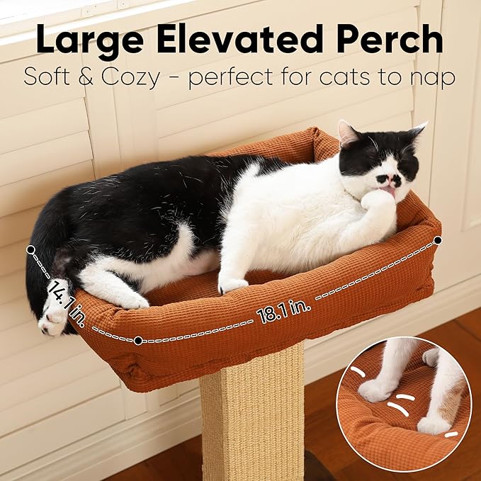 FUKUMARU Cat Scratching Post, Retro-Style Tall Scratch Posts - Image 5