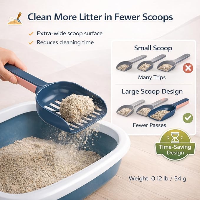 Cat Poop Scooper Cleaning Shovel, Plastic Candy Color Shovel, Ergonomic Pet - Image 2