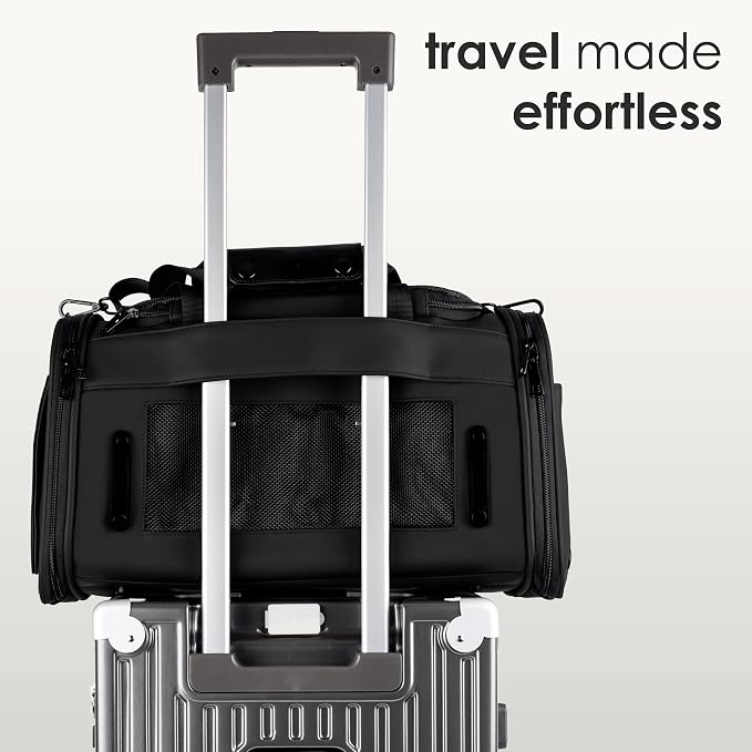 TSA Airline Approved PU Leather Luxury Pet Carrier - Image 7