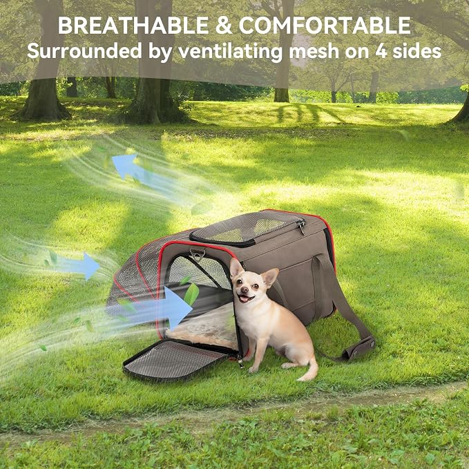 Petsfit Expandable Cat Carrier Dog Carriers, Airline Approved Soft-Sided - Image 8