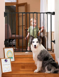 Babelio Baby Gate for Stairs, Kitchen & Doorways, No Bottom Bar| One-Handed by BABELIO