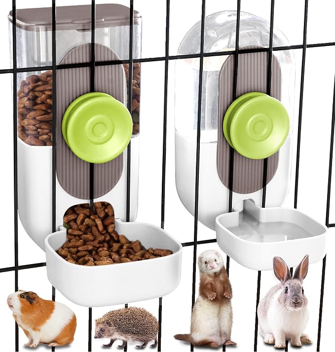 Kenond Hanging Automatic Pet Food Water Dispenser, 35oz Rabbit Feeder Guinea by Kenond