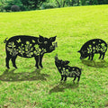 Pig Metal Garden Stakes Yard Decor, Lawn Ornaments by RNGMSI