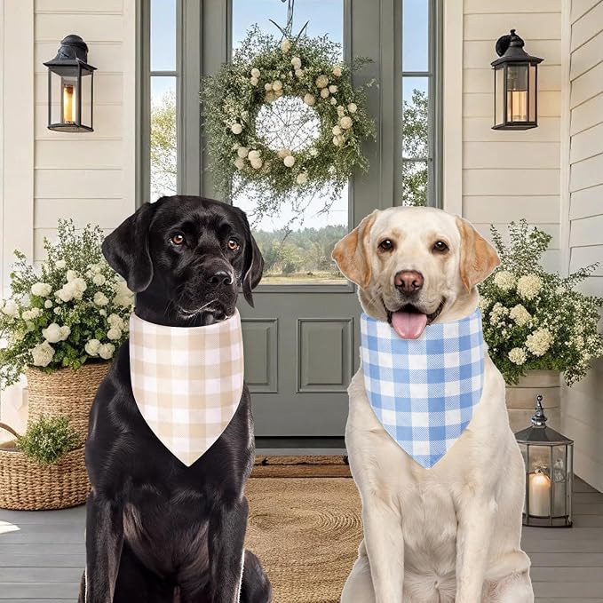 Spring Dog Bandanas Small 2PCS, 4 Pattern Summer Floral Scarf - Image 5