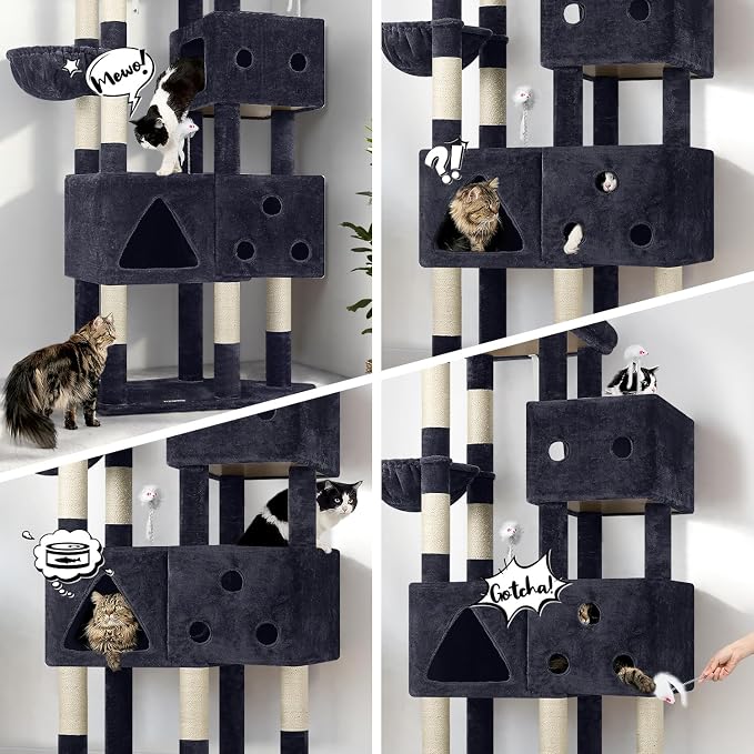 Globlazer Extra Large Cat Tower, 81-inch Tall Cat Tree - Image 2