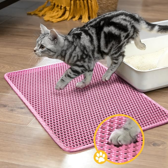 Cat Litter Mat, Upgrade Super Waterproof Back Layer Litter Box Mat, Non Slip - Image 7