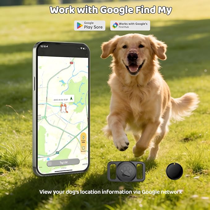 Pet Tracker, GPS Collar for Dogs Smart tag, Waterproof Compatible - Image 2