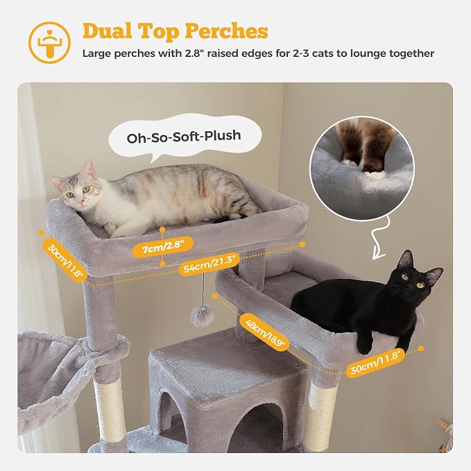 81" Heavy Duty Cat Tree for Large Cats up to 20lbs - Image 4