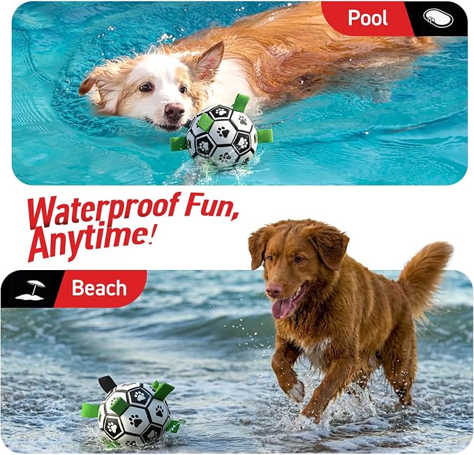 QDAN Dog Toys Dog Balls, World Cup Dog Soccer Ball - Image 3