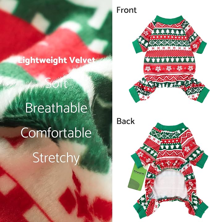 Fitwarm Dog Christmas Outfit, Dog Pajamas, Dog Winter Clothes - Image 5
