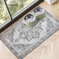 Dog Food Mats for Floors Absorbent, Pet Cat Food Mat by Cuslnox