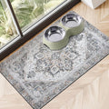 Dog Food Mats for Floors, Absorbent Dog Bowl Mat for Food and Water Dispenser by Cuslnox