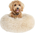Calming Donut Dogs Beds for Small Dogs Washable, 19inch Fluffy Round Puppy Bed by nononfish