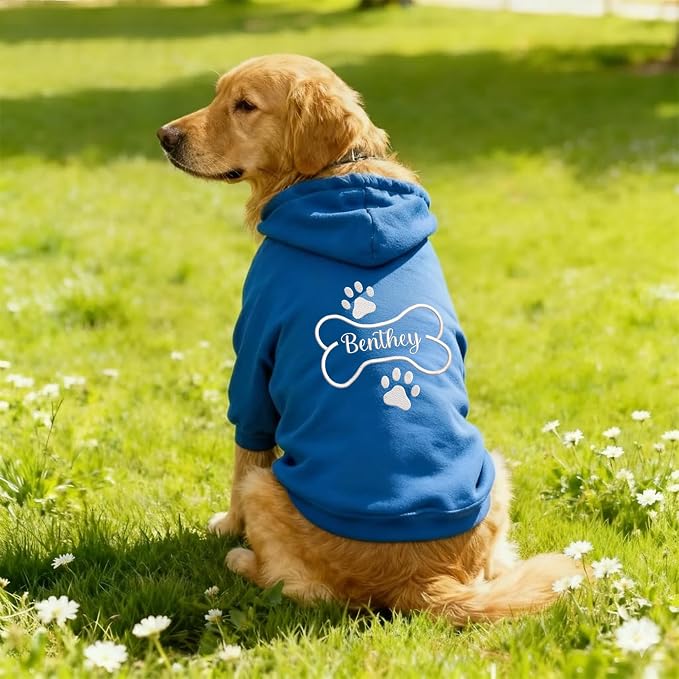 Personalized Name Dog Hoodie, Embroidered Hoodies Pets Name, Custom Pet Memorial - Image 4