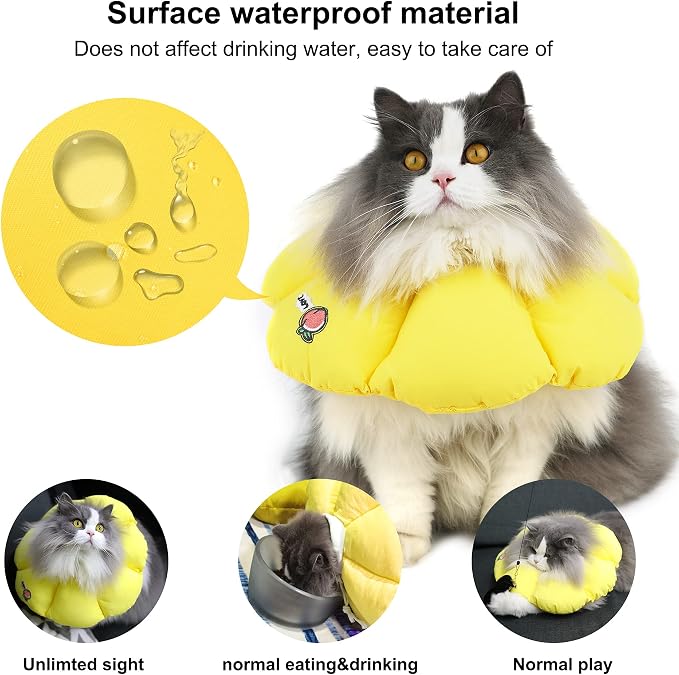 HiDREAM Cat Cone Collar, Cute Waterproof Elizabethan e Collar - Image 2