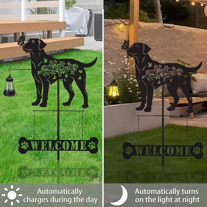 Labrador Metal Garden Stakes Yard Decor - Image 5