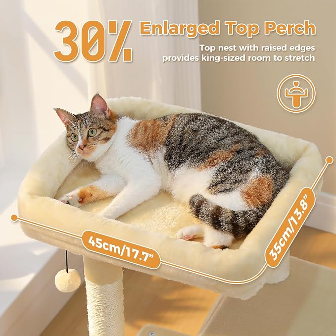 PAWZ Road Cat Tree, 35 Inches Cat Tower - Image 3