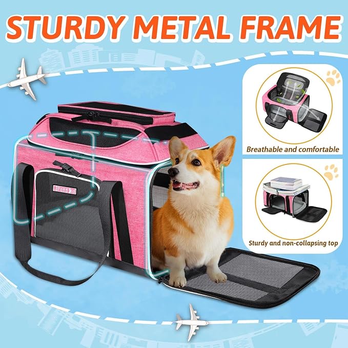 Petskd Top-Expandable Pet Carrier 18x13x9.5 Inches Southwest Airline Approved - Image 6