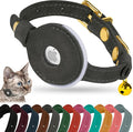 OOPSDOGGY Reflective Leather AirTag Cat Collar by OOPSDOGGY