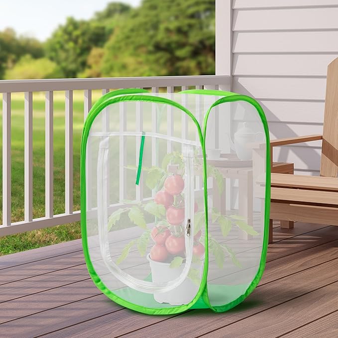 16" x 16" x 24" Pop Up Garden Mesh Plant Cover, Plant Protectors Mesh Plant - Image 6