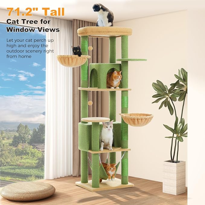 71.2" Large Cat Tree for Multi-Cat Households - Image 2