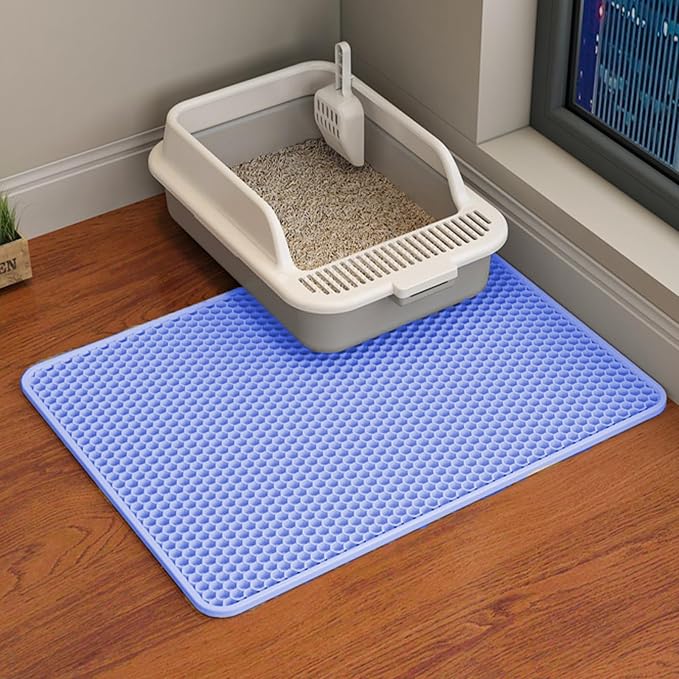 HCY&WLD Cat Litter Mat, Honeycomb Double Layer Cat Litter Trapping Mat by HCY%26WLD