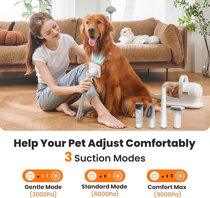 Neakasa P1 Pro Dog Grooming Vacuum Kit, 6-in-1 Pet Hair Grooming - Image 5