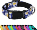 Reflective Dog Collar, Adjustable Soft Neoprene Padded Nylon Pet Collars by PWOD