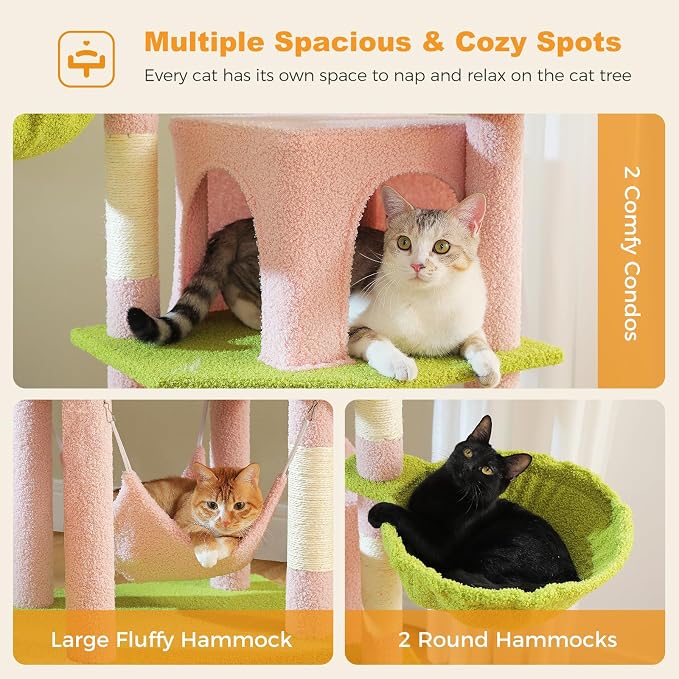 71.2" Large Cat Tree for Multi-Cat Households - Image 4