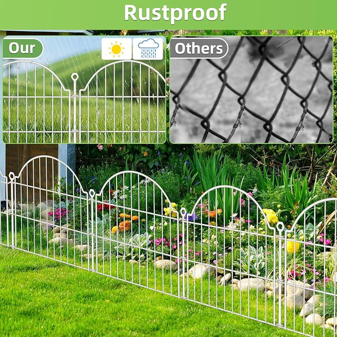 10 Panels No Dig Decorative Garden Fence - Image 5