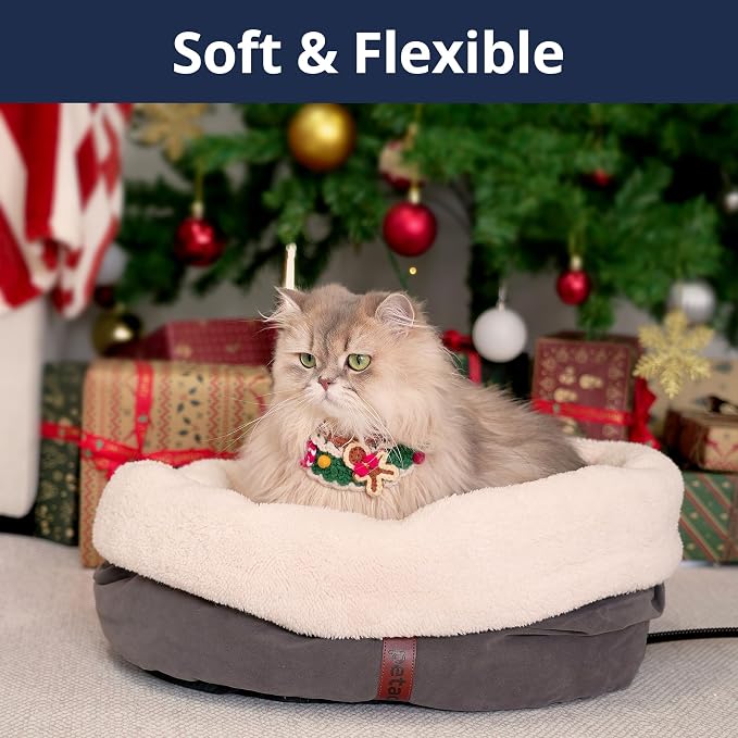 Heated Cat Bed with Auto Shut Off Timer, 17.7" x 13.7" Adjustable Temperature - Image 2