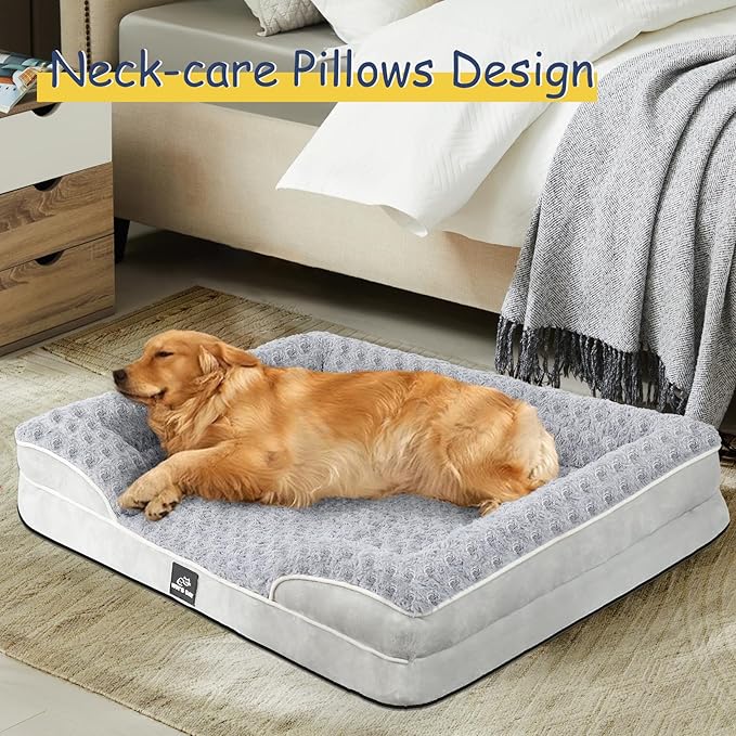 Orthopedic Dog Bed for Large Medium Sized, Washable Memory Foam Large Dog Bed - Image 5