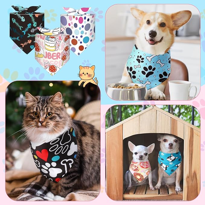 Amylove 120 Pcs St. Patrick's Day Dog Bandanas Bulk Holiday Triangle Dog Pack - Image 4