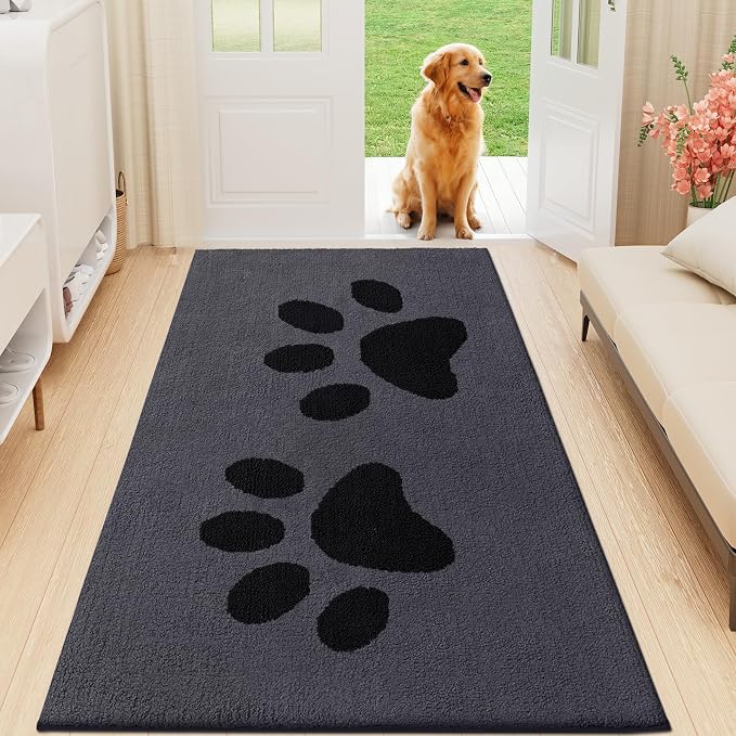 Buganda Dog Door Mat for Muddy Paws, Absorbent Dirt Trapper Washable Indoor by Buganda