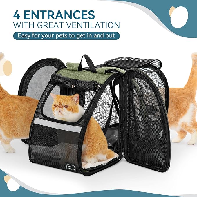 Petsfit Cat Backpack Carrier, Dog Carrier Backpacks Expandable - Image 5