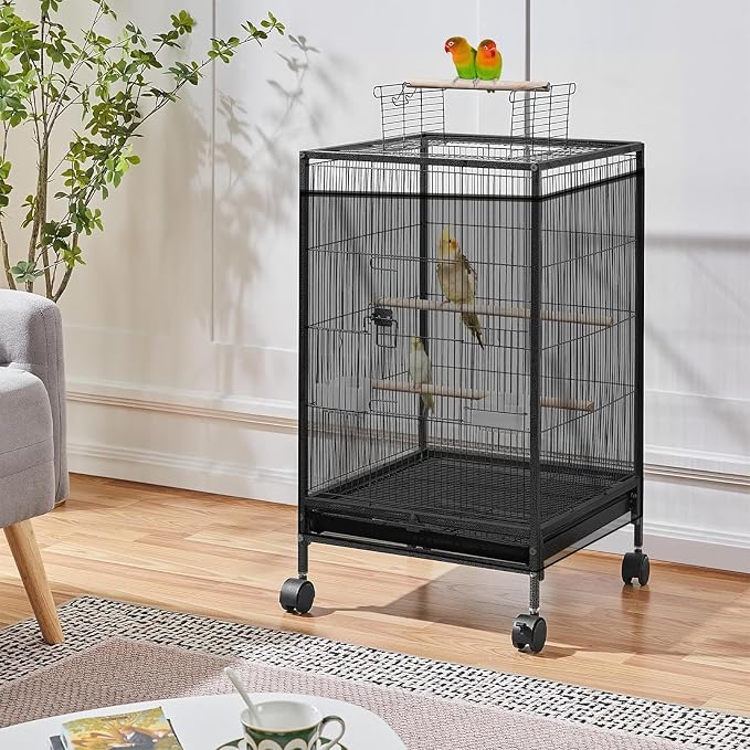ASOCEA Large Bird Cage Seed Cather, Bird Cage Cover Adjustable Soft Airy Skirt - Image 6